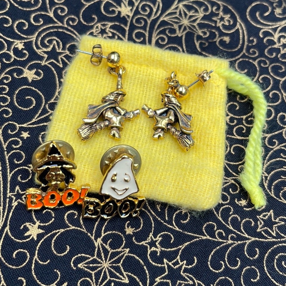 Halloween Earrings & Pins Bundle